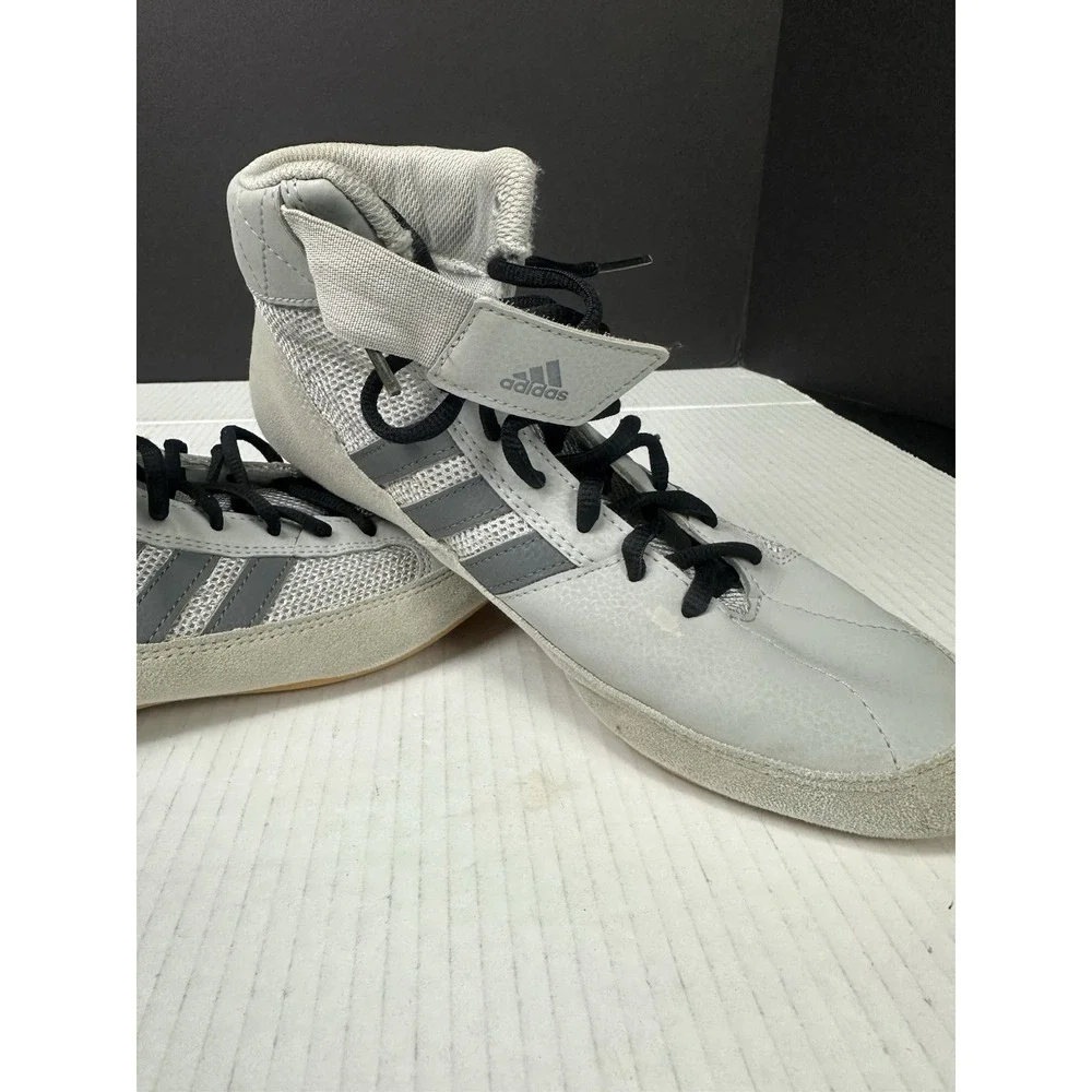 Adidas HVC 2 Wrestling Shoes Mens 8 AC7502 Gum Sole Silver Sneakers